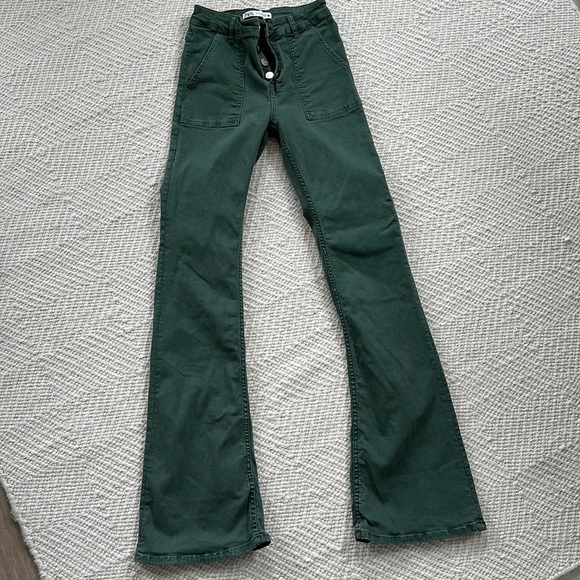 Zara Jeans Flared Green Zara Jeans 4 Poshmark